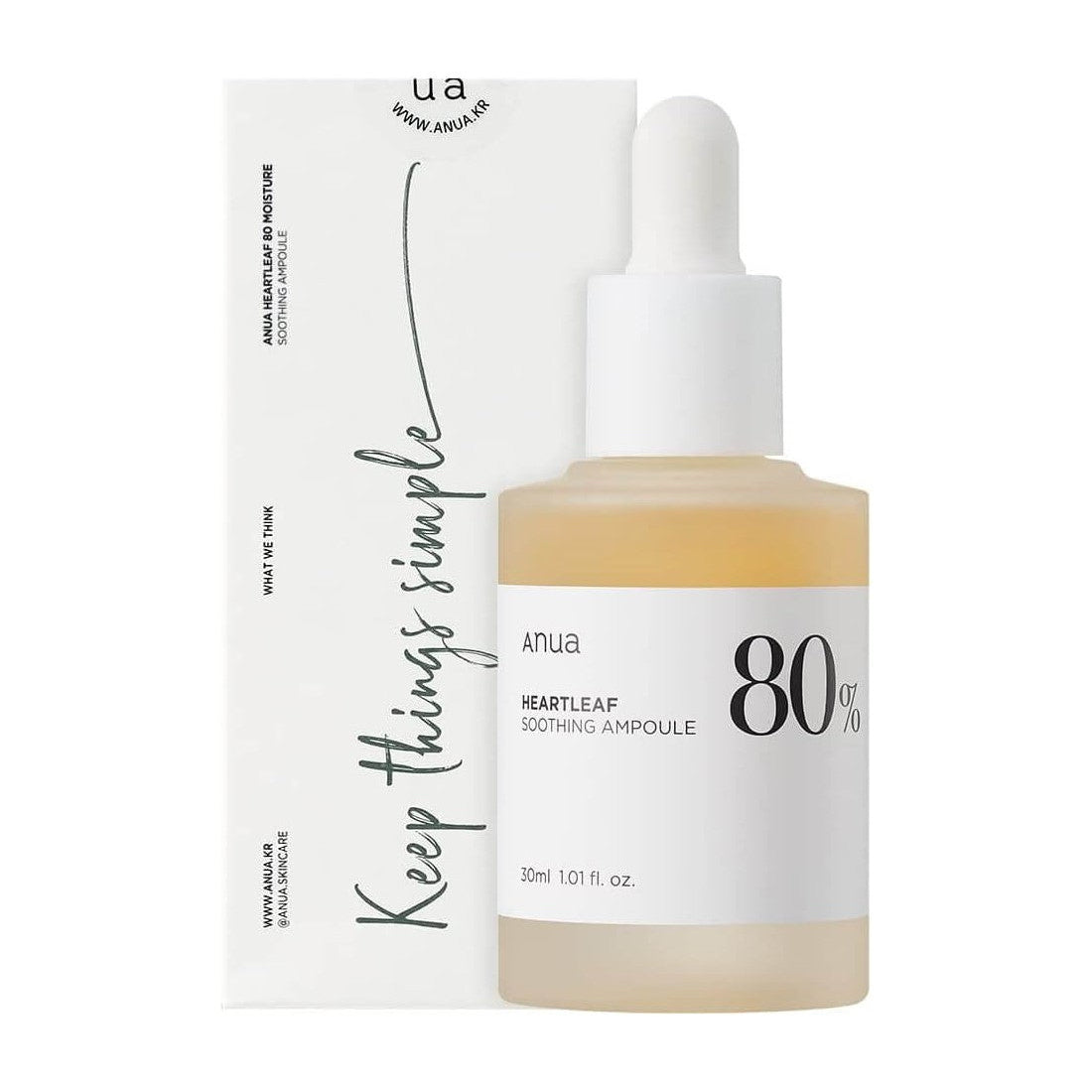 Anua - Ampolla Facial Heartleaf 80% Soothing Ampoule